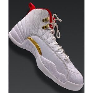 Size 9.5 - Air Jordan 12 Retro FIBA White University Red Gold